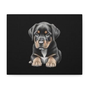 Rottweiler Dog Canvas Art - 1.25" Stretched Matte Print for Pet Lovers
