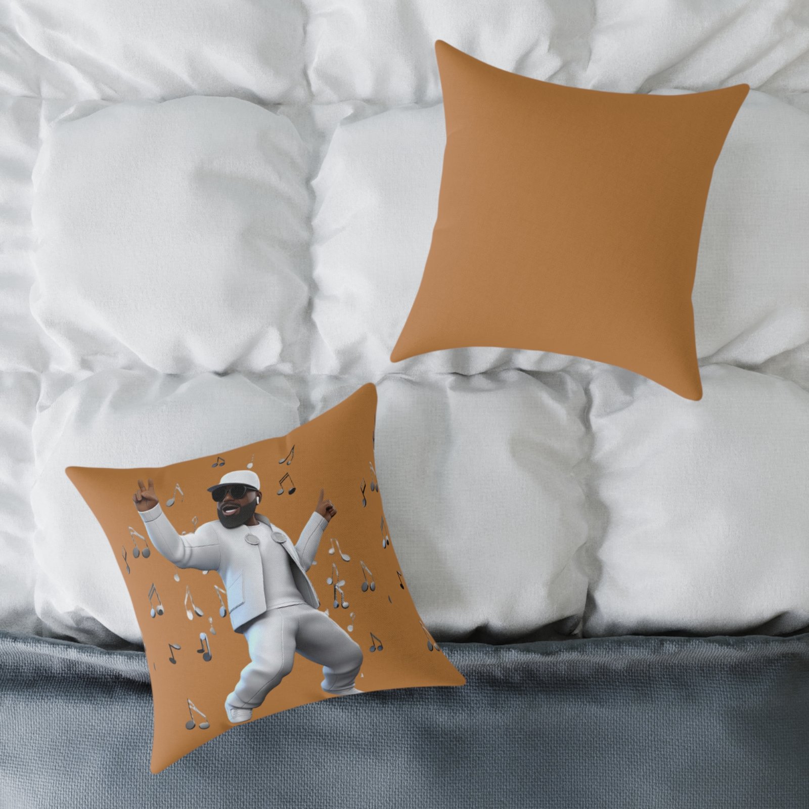 Music Man Cushion Square Poly Canvas Pillow - Image 8