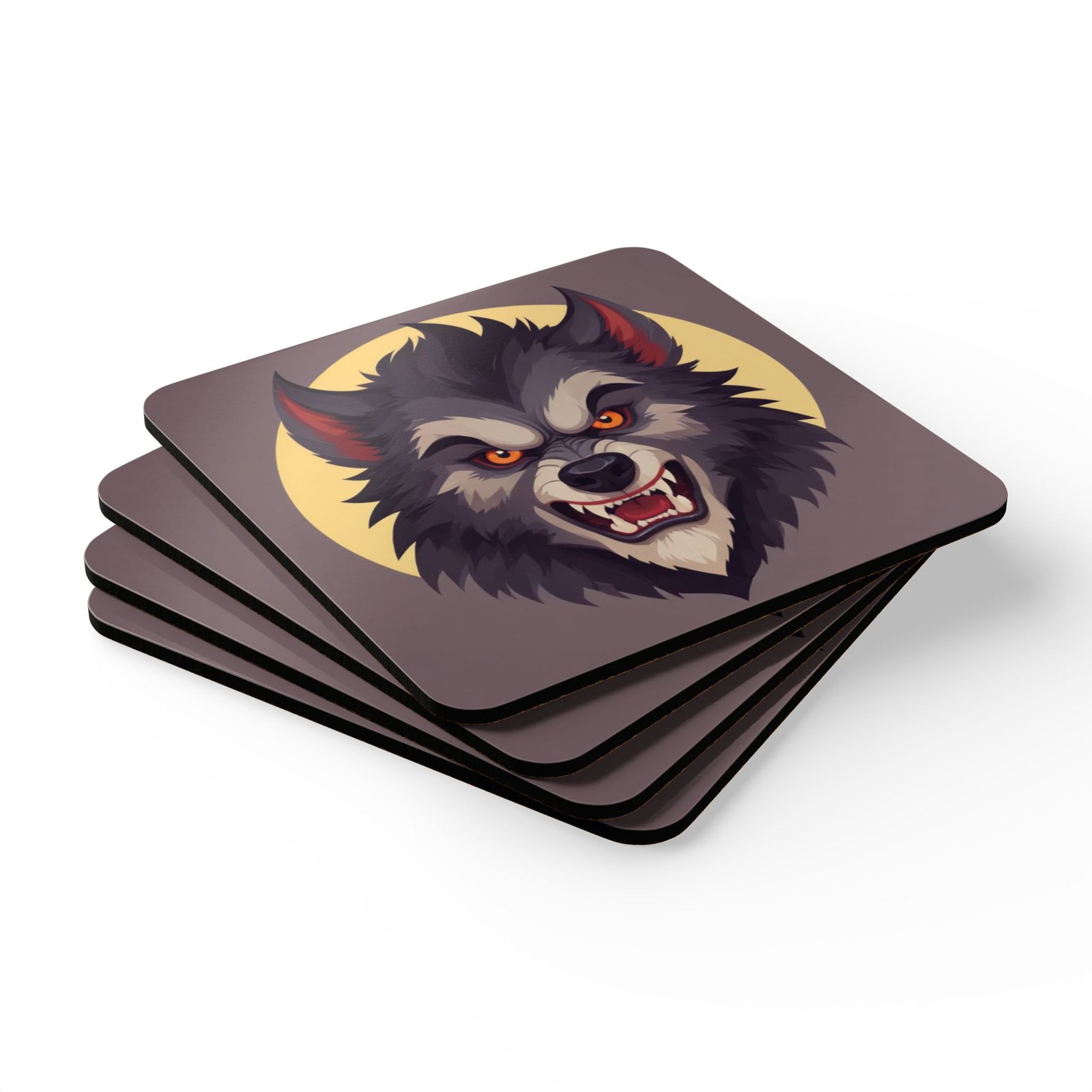 Werewolf Corkwood Coaster Set - Image 3