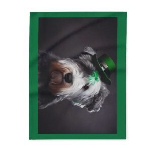 Ireland Fleece Blanket, Dog Lover Gift, Pet Keepsake, Home Decor, Warm Throw for Winter, Cabin or Dog-Themed Parties
