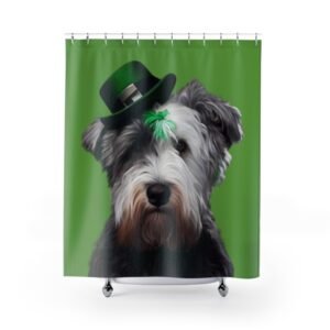 St Patricks Dog Lover Funny Shower Curtain | Cozy Pet Decor, Dog Lover Gift, Rustic Bathroom Accessory, Home Decoration