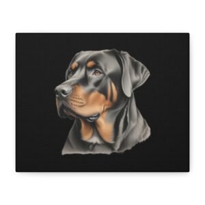 Rottweiler Dog Canvas Art - 1.25" Stretched Matte Print for Pet Lovers