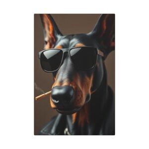 Doberman Dog Canvas Art Wraps - Stylish Home Decor, Pet Lover Gift, Dog-Themed Wall Art, Animal Lover Decor, Unique Gift Idea