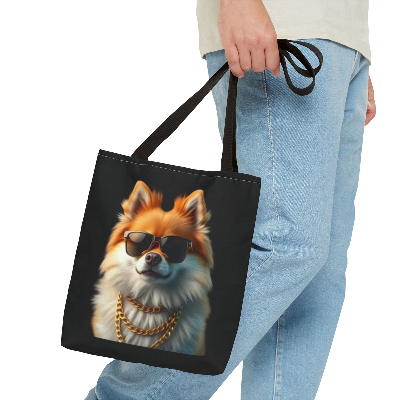 Pomeranian Stylish Dog Tote Bag, Trendy Pet Lover Gift, Funky Beach Bag, Cute Tote for Dog Owners, Fun Shopping Bag - Image 3
