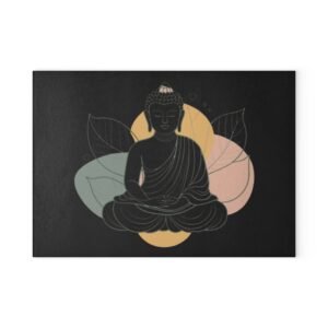 Buddha Glass Cutting Board - Unique Kitchen Decor, Perfect Gift for Chefs, Home Cooks, and Housewarmings, Ideal for Birthdays or Holidays