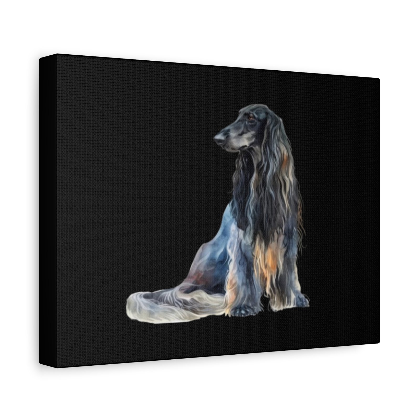 Afghan Hound Dog Canvas Art - 1.25" Stretched Matte Print for Pet Lovers - Image 6