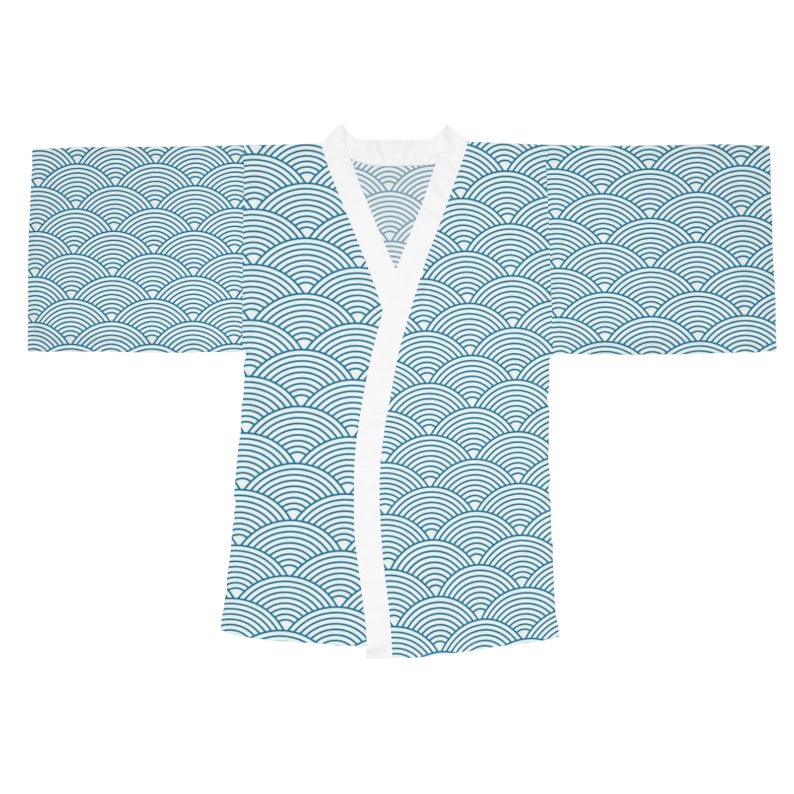 Oriental Stylish Long Sleeve Kimono Robe with Unique Print - Perfect for Relaxation and Home Spa Days