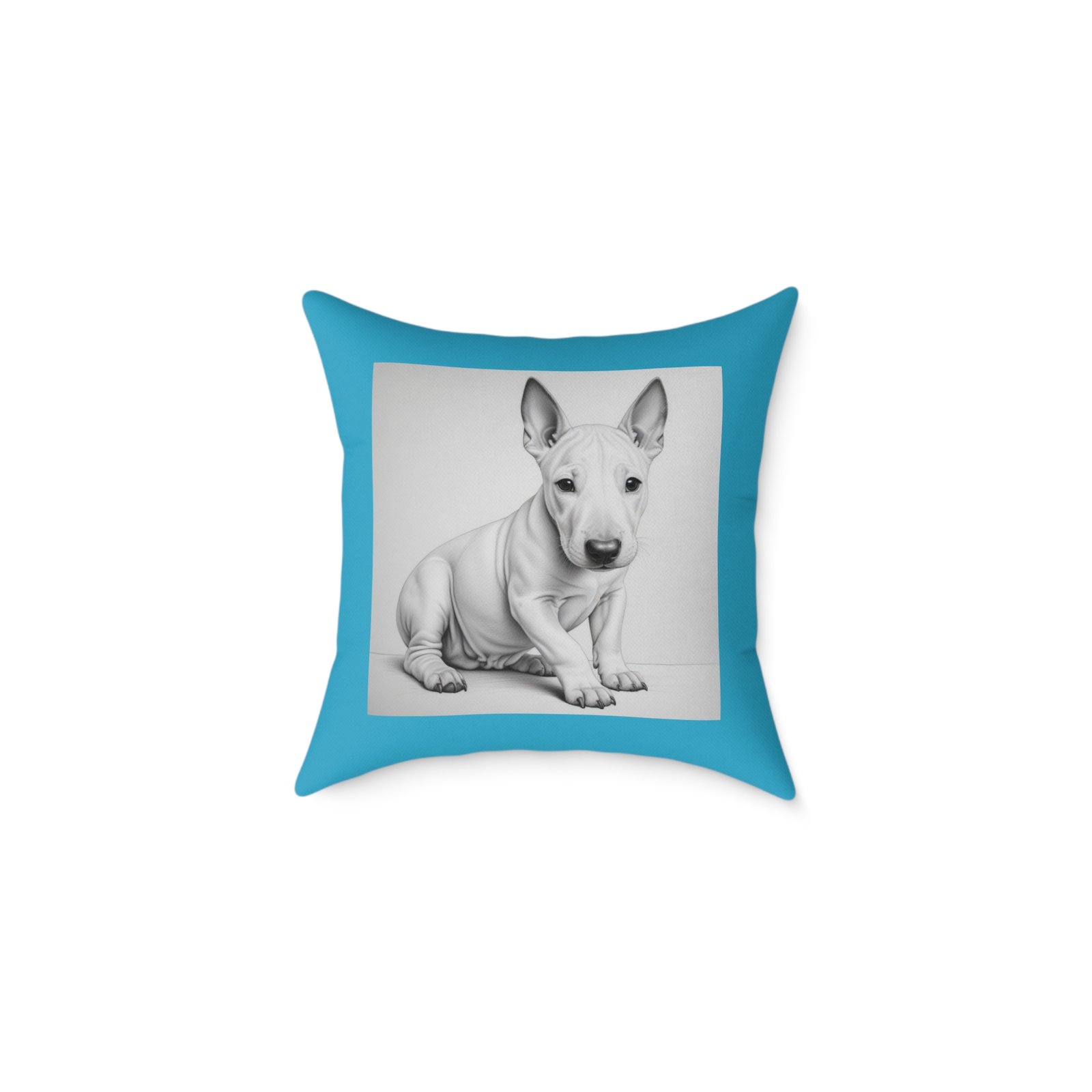 English Bull Terrier Square Poly Canvas Pillow - Image 5