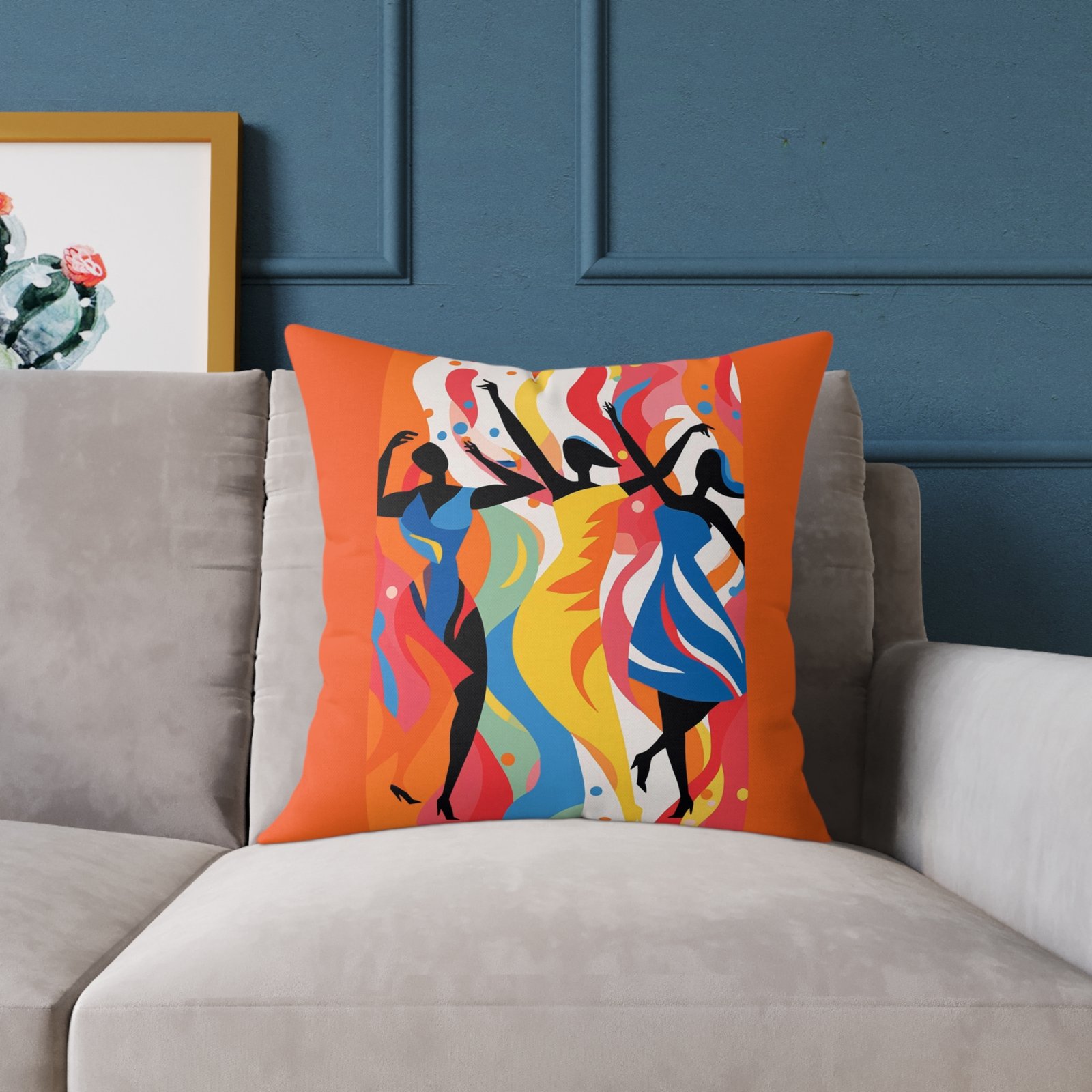 Dance Square Poly Canvas Pillow - Image 11