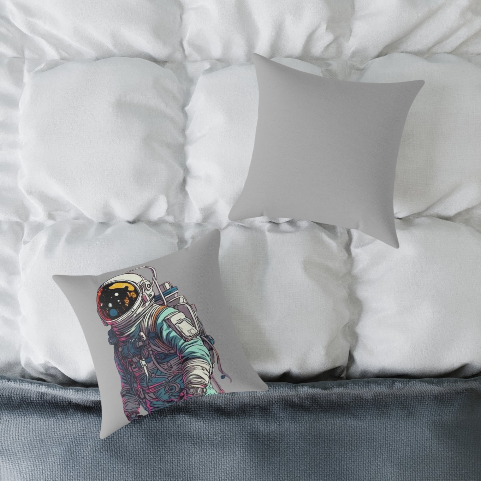 Astronaut Square Poly Canvas Pillow - Image 4