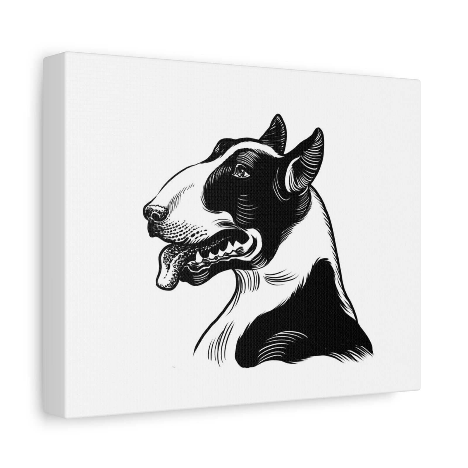 English Bull Terrier Dog Canvas Art - 1.25" Stretched Matte Print for Pet Lovers - Image 2
