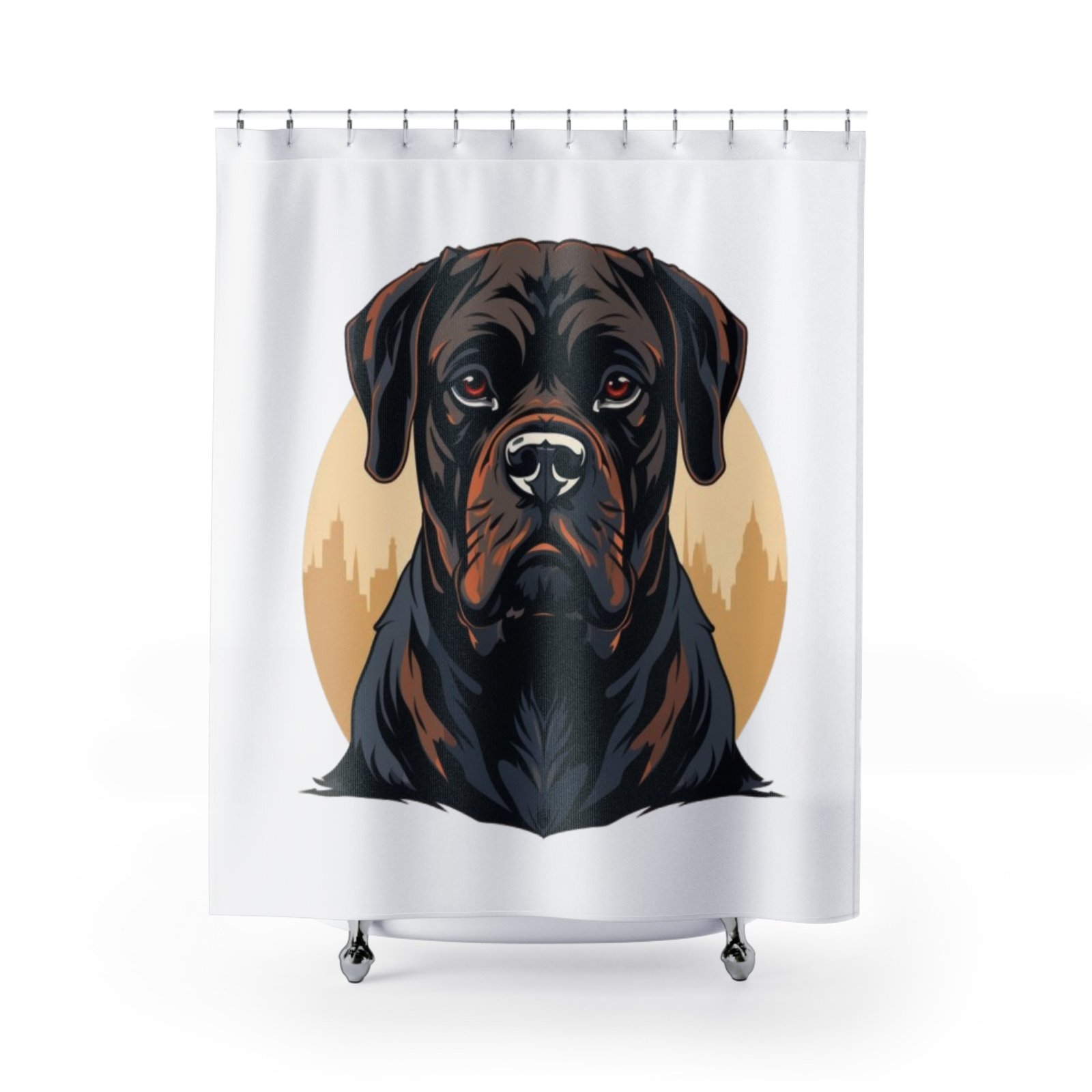 Dog Lover Funny Shower Curtain | Cozy Pet Decor, Dog Lover Gift, Rustic Bathroom Accessory, Home Decoration