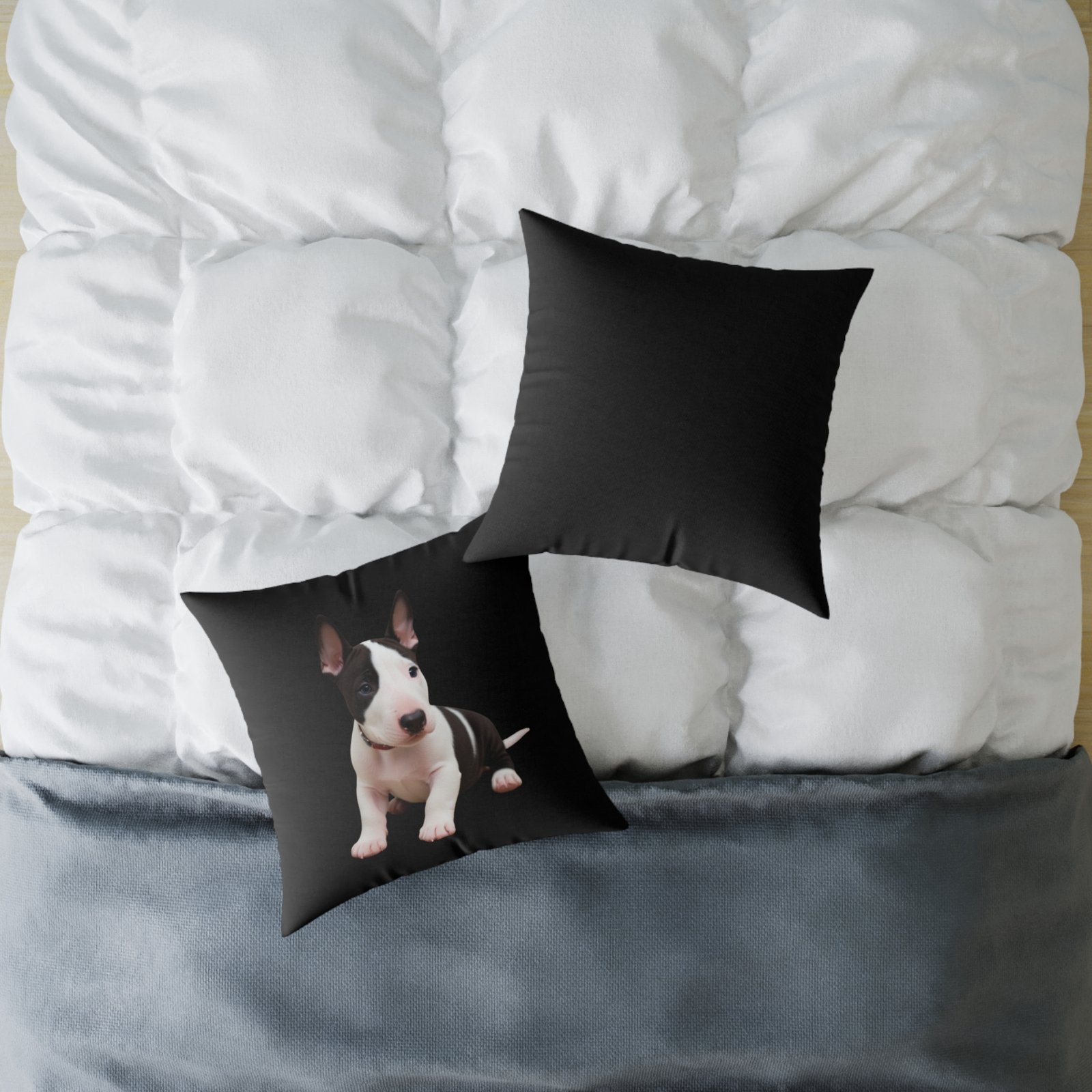 English Bull Terrier Square Poly Canvas Pillow - Image 12