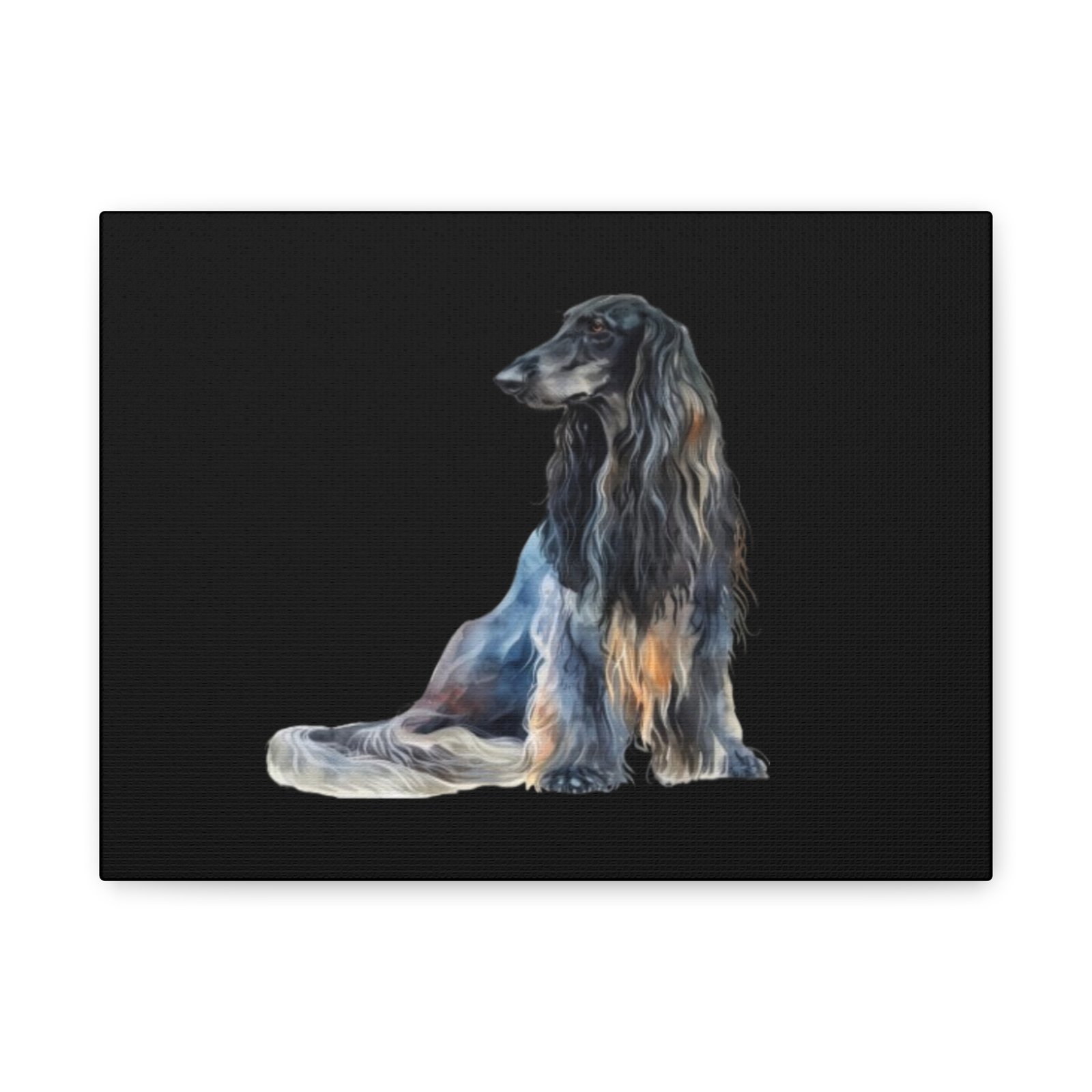 Afghan Hound Dog Canvas Art - 1.25" Stretched Matte Print for Pet Lovers - Image 5