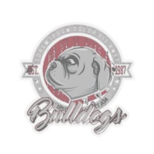 Bull Dog Lover Kiss-Cut Stickers, Pet Lover Decor, Laptop Decals, Car Stickers, Animal Graphics, Gift for Dog Owners