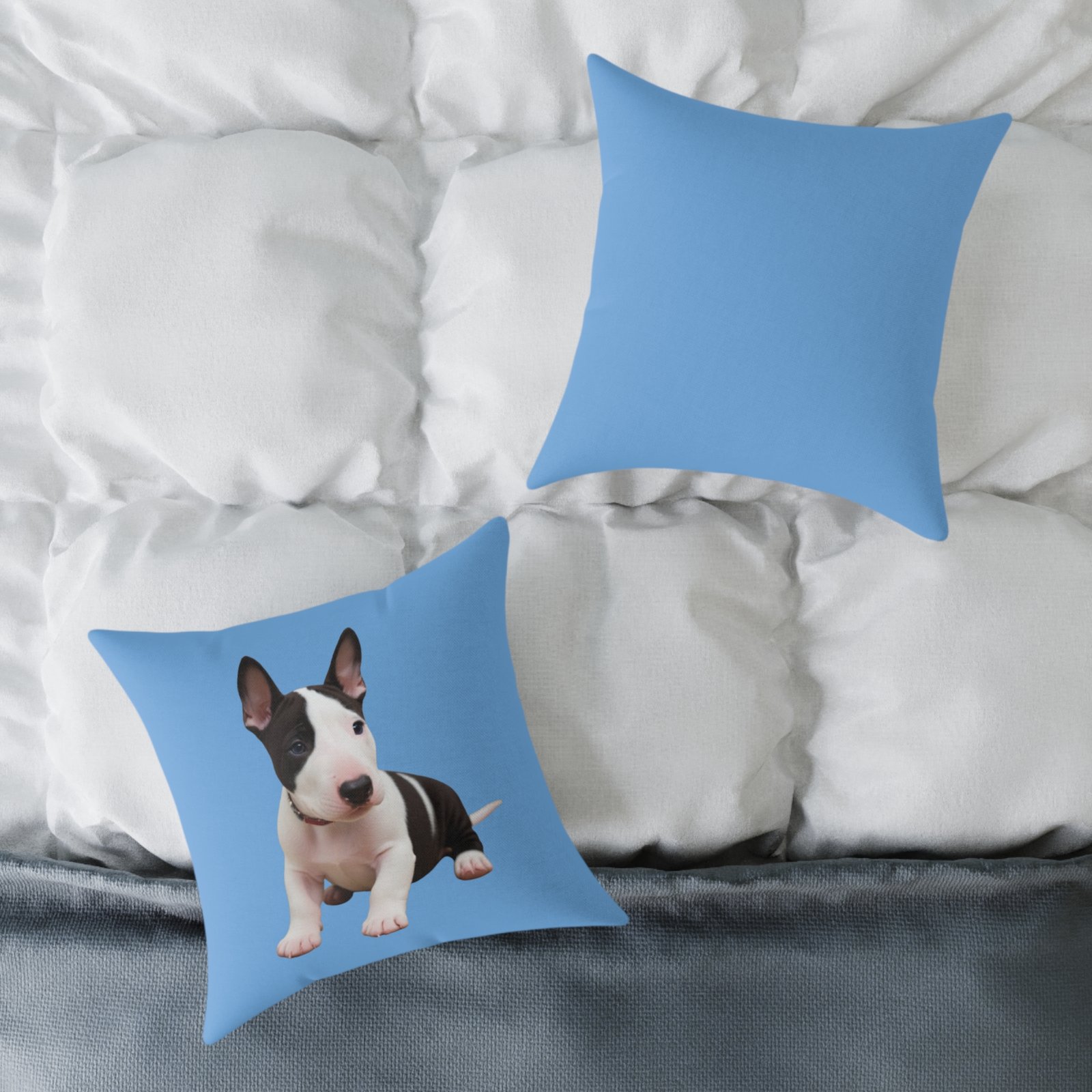 English Bull Terrier Square Poly Canvas Pillow - Image 8