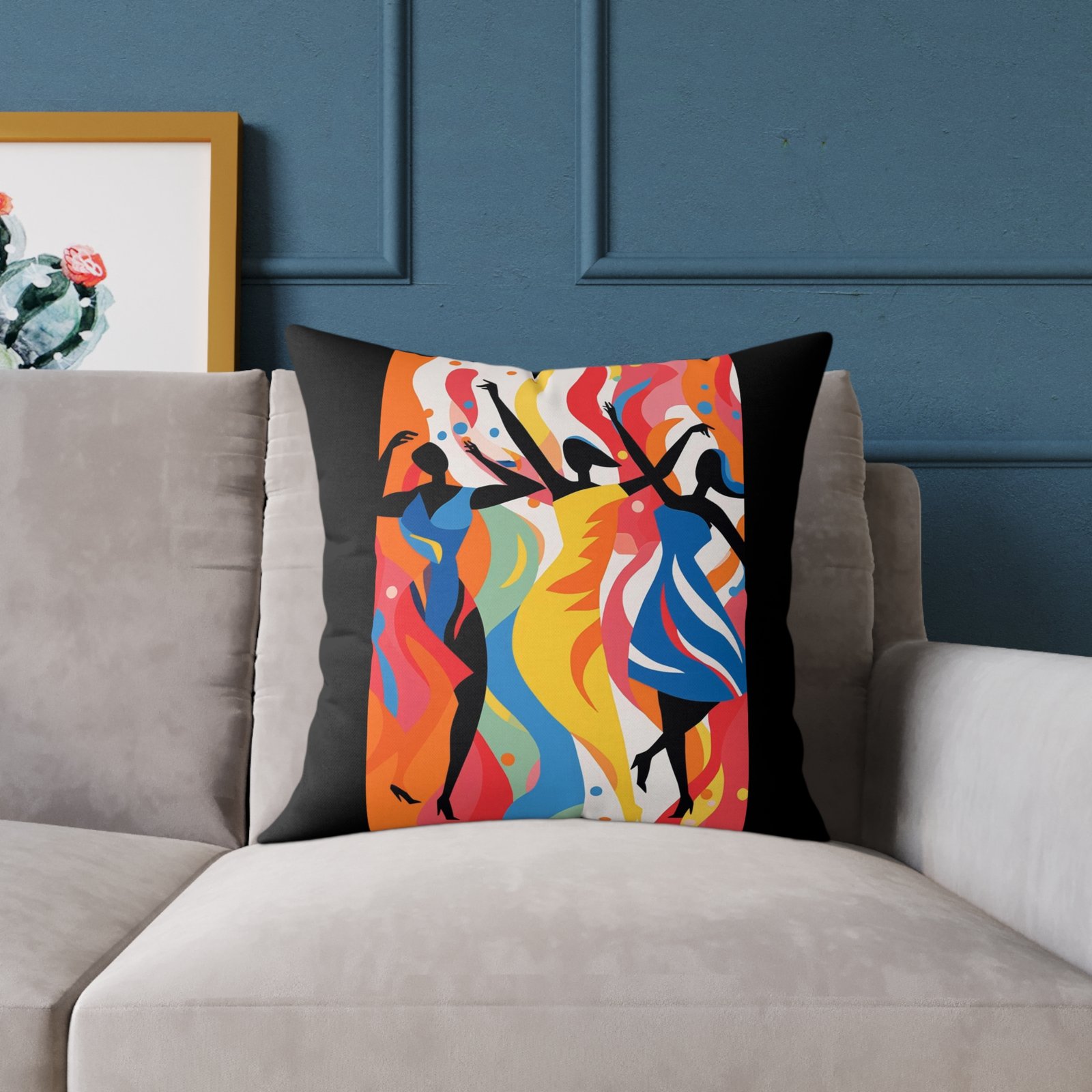 Dance Square Poly Canvas Pillow - Image 11