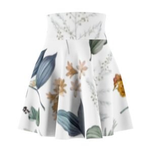 Floral Print Women's Skater Skirt - Boho Chic Style for Spring & Summer