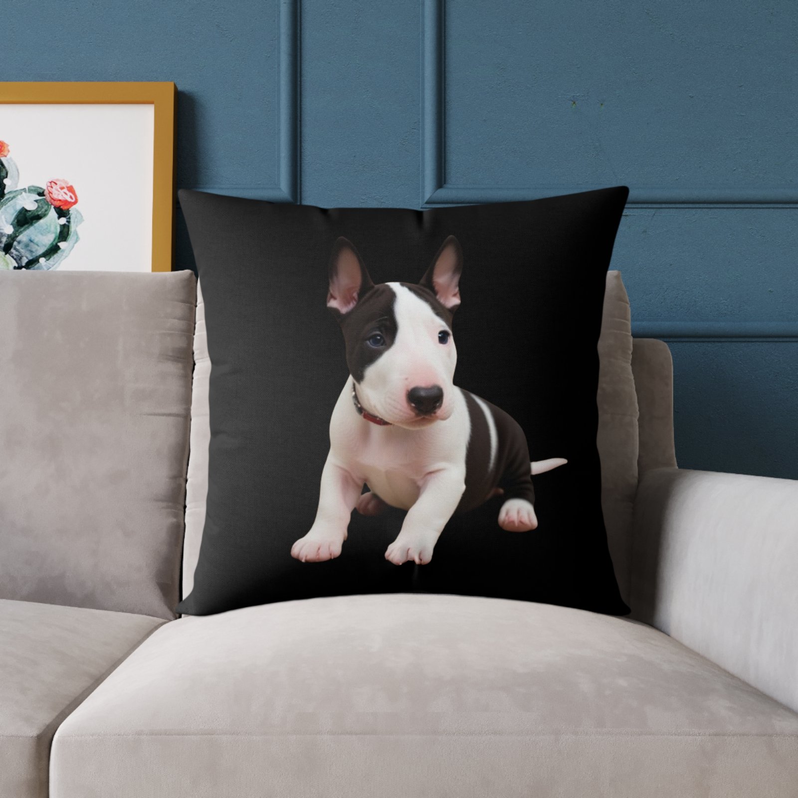 English Bull Terrier Square Poly Canvas Pillow - Image 15