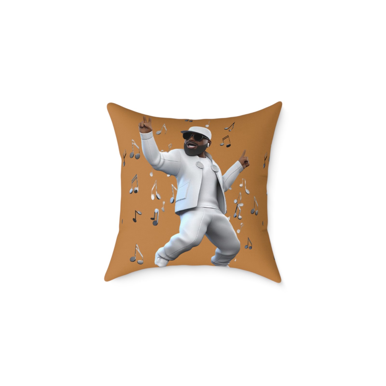 Music Man Cushion Square Poly Canvas Pillow - Image 5