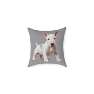 English Bull Terrier Square Poly Canvas Pillow