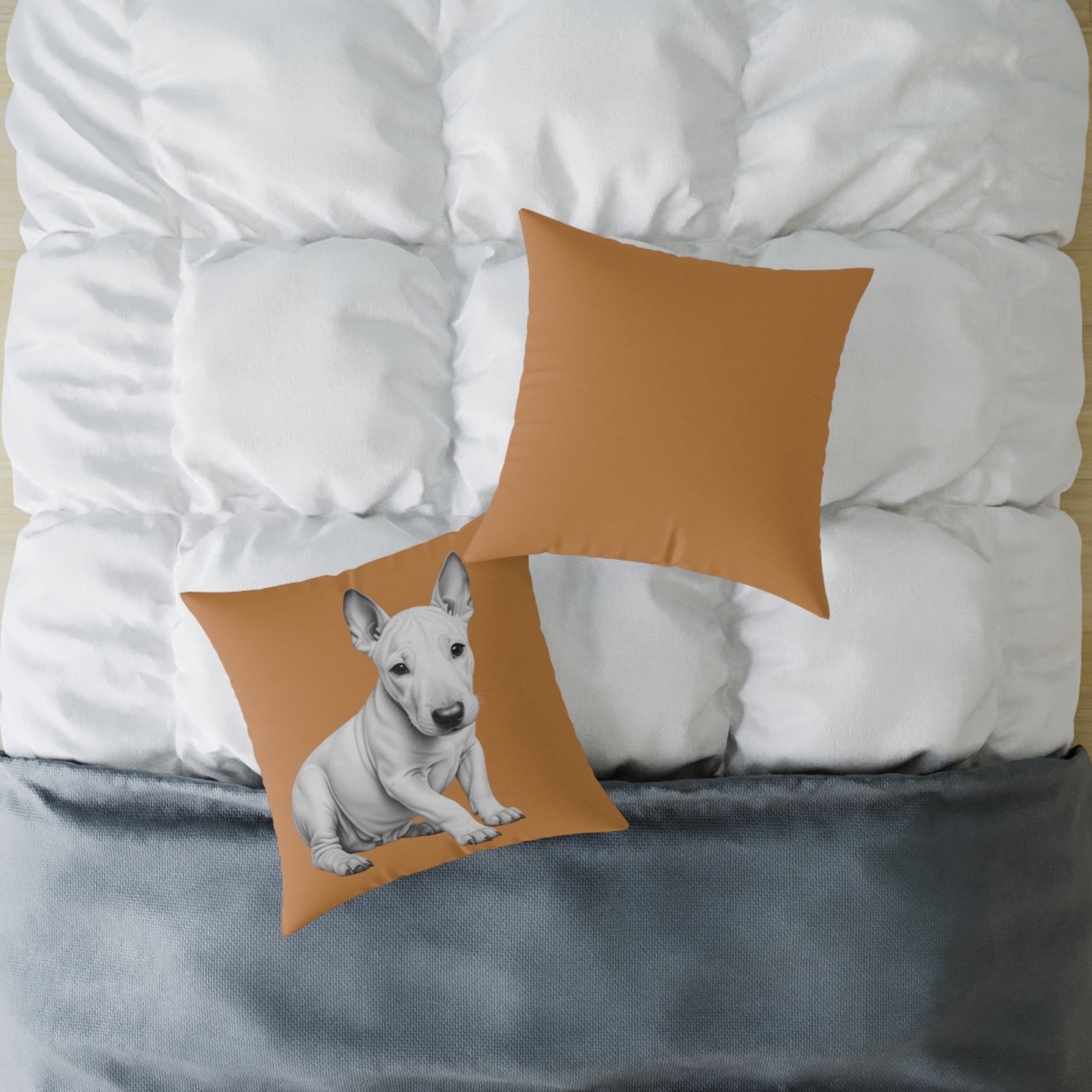 English Bull Terrier Square Poly Canvas Pillow - Image 12