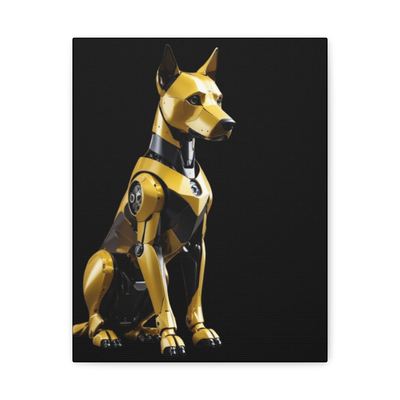 Robot Dog Art Canvas Print - Modern Home Decor