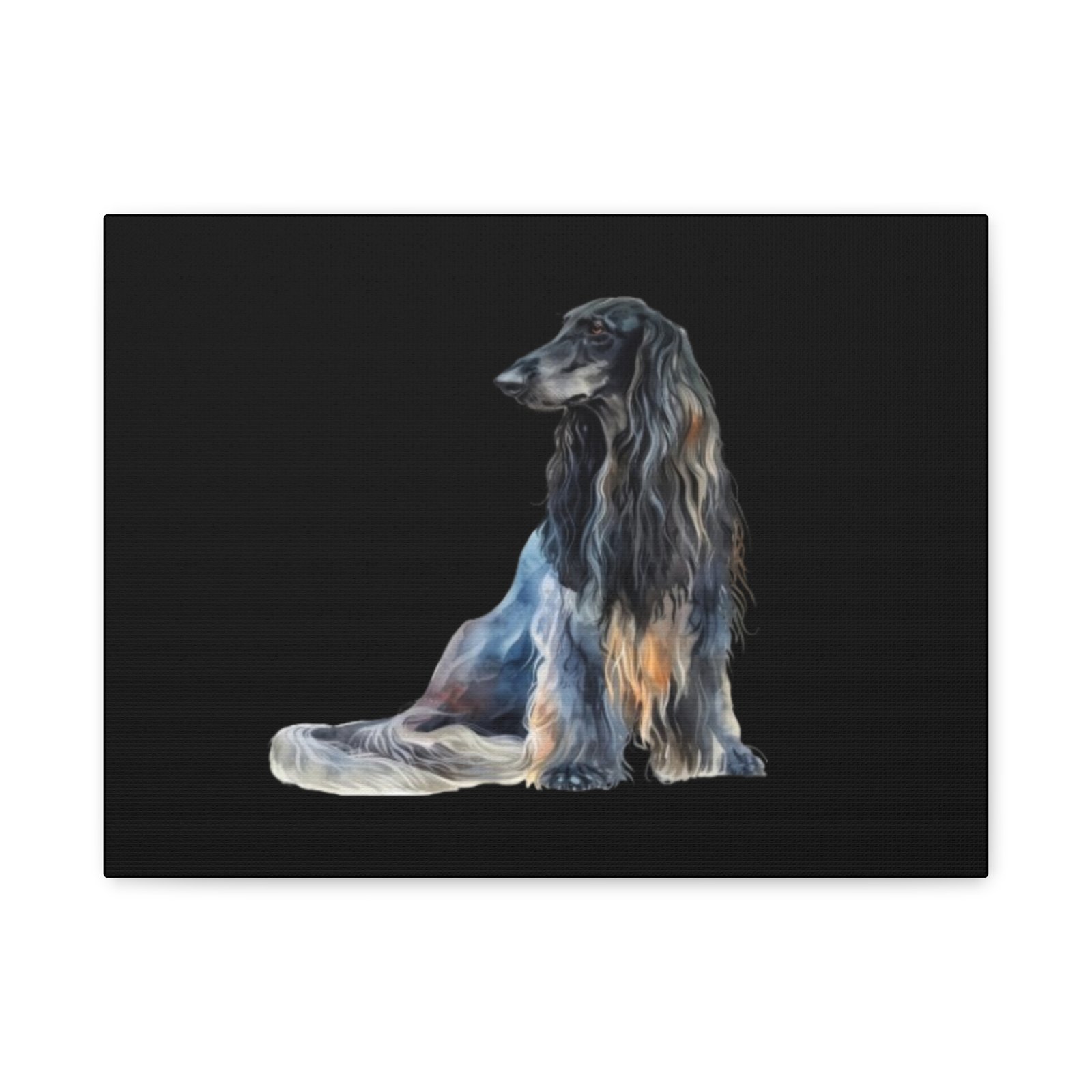 Afghan Hound Dog Canvas Art - 1.25" Stretched Matte Print for Pet Lovers - Image 13