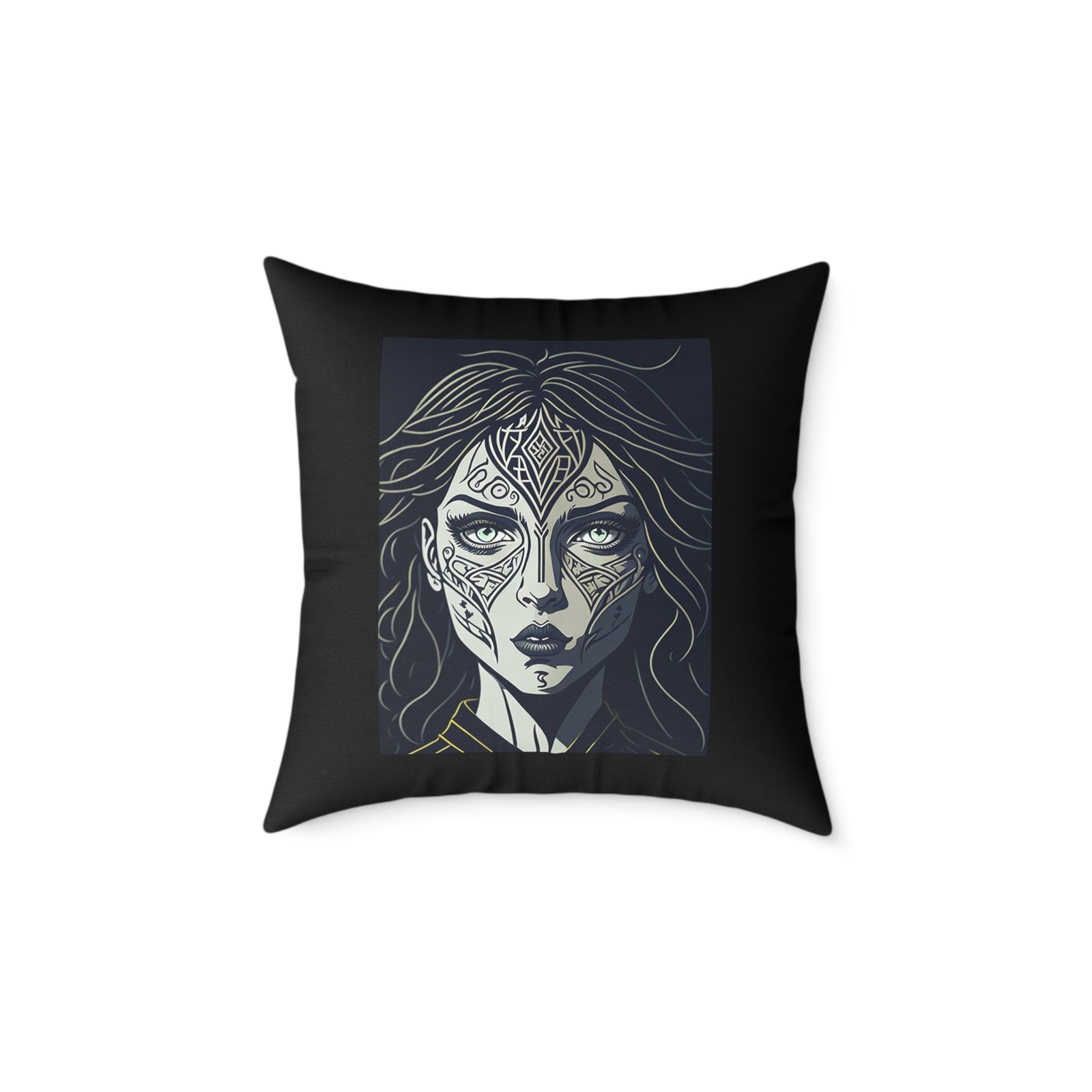 Subdued Print Square Poly Canvas Pillow - Image 9