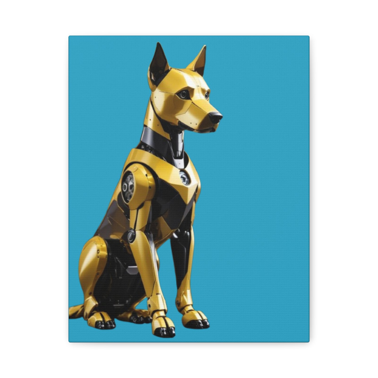 Robot Dog Art Canvas Print - Modern Home Decor
