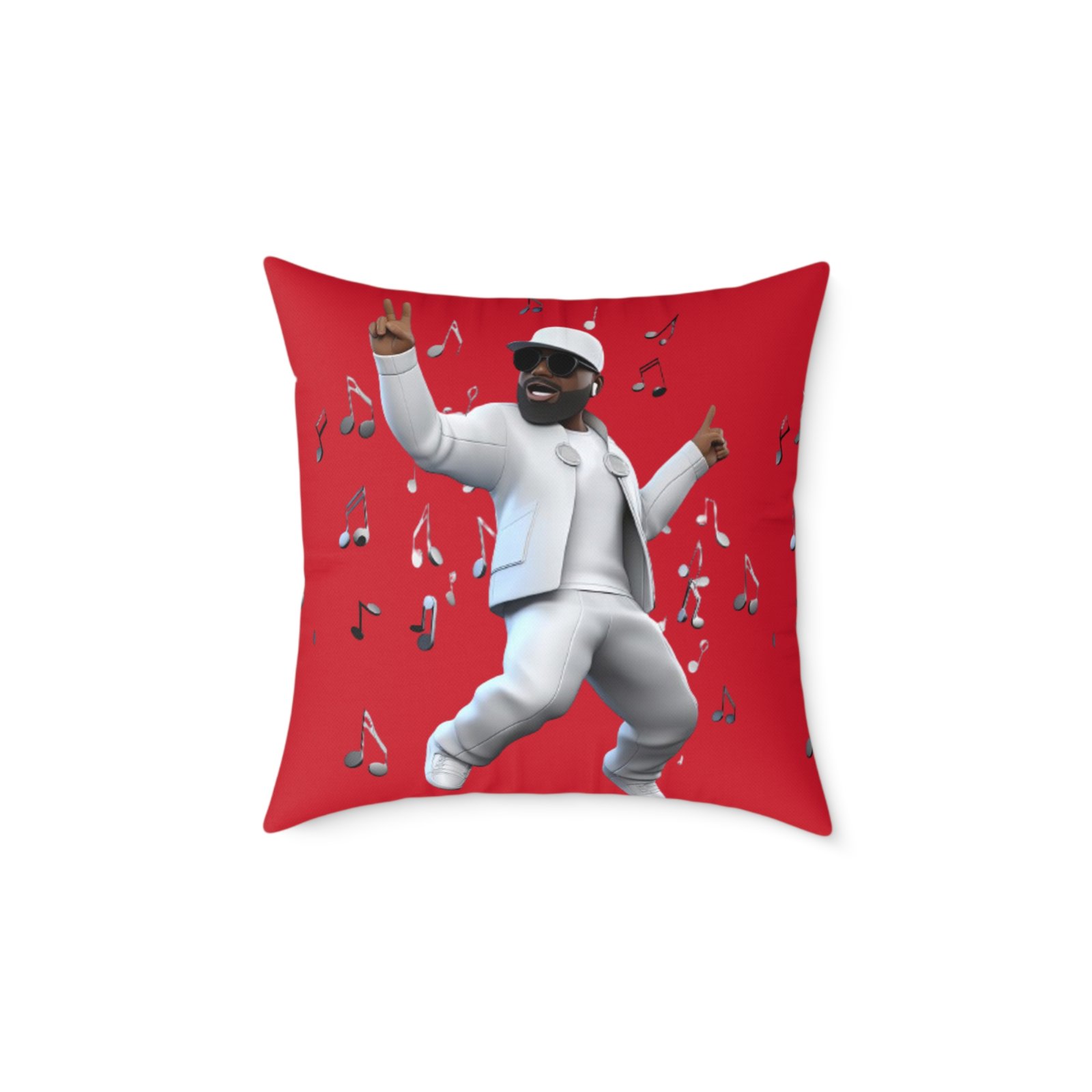 Music Man Cushion Square Poly Canvas Pillow - Image 9