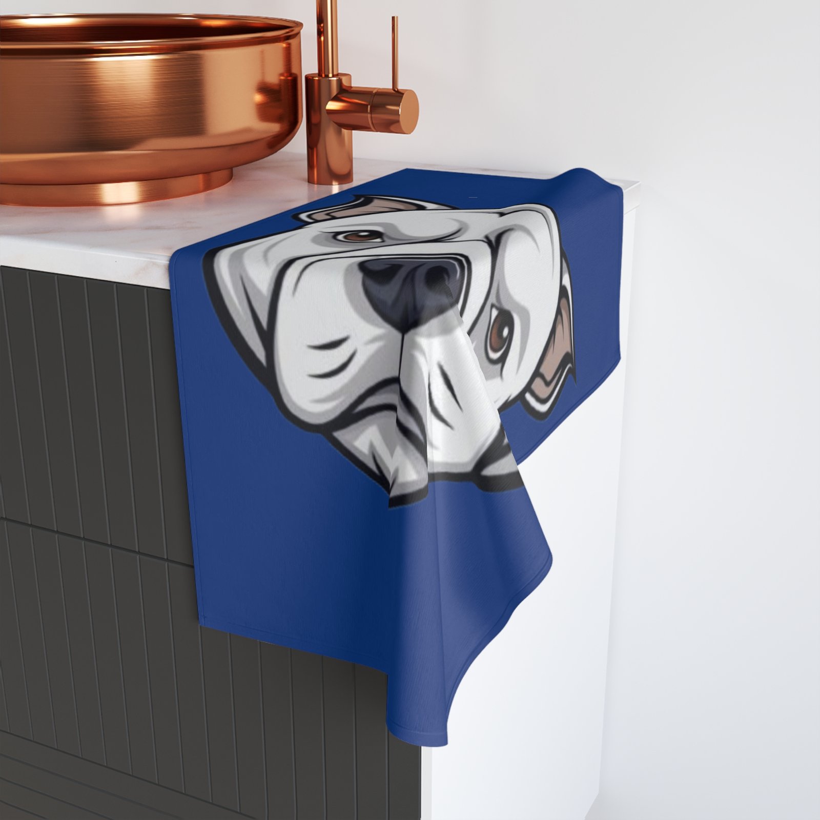 Terrier Plaid Hand Towel, Dog Lover Gift, Kitchen Decor, Pet Accessories, Unique Home Decor, Holiday Gift Idea - Image 4