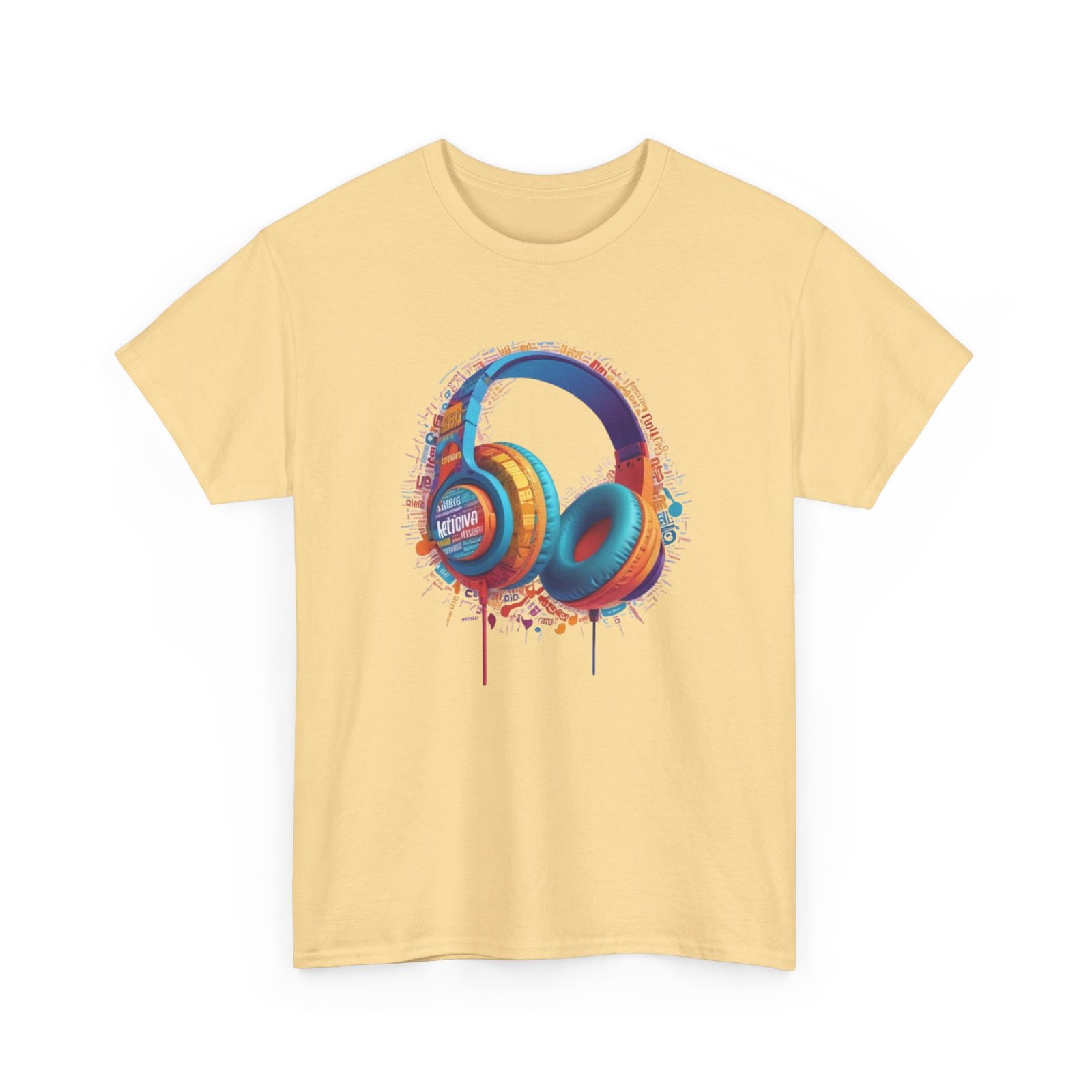 Headphones Music Unisex Heavy Cotton Tee - Image 11