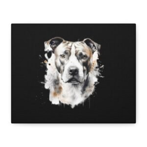 Bull Terrier Dog Canvas Art - 1.25" Stretched Matte Print for Pet Lovers