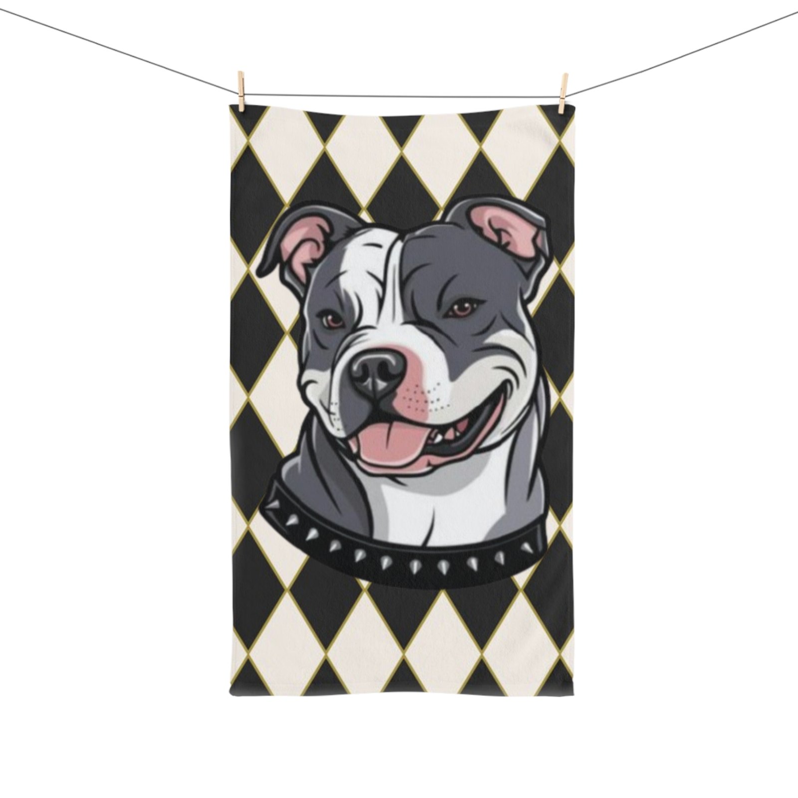Terrier Plaid Hand Towel, Dog Lover Gift, Kitchen Decor, Pet Accessories, Unique Home Decor, Holiday Gift Idea - Image 3