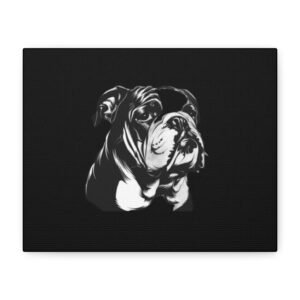 Bull Dog Dog Canvas Art - 1.25" Stretched Matte Print for Pet Lovers