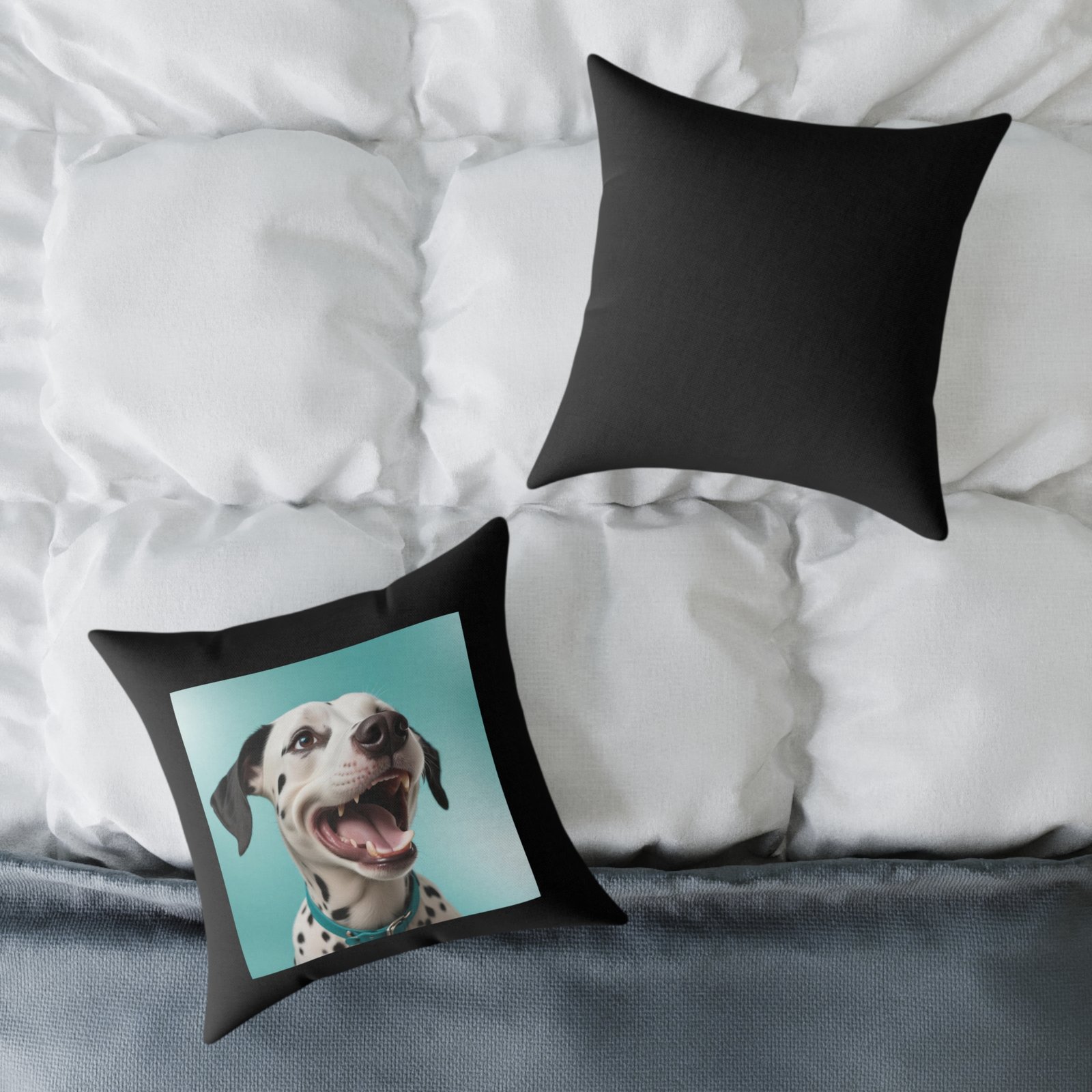 Pet Puppy Dog Dalmatian Square Poly Canvas Pillow Cushion 08 - Image 8