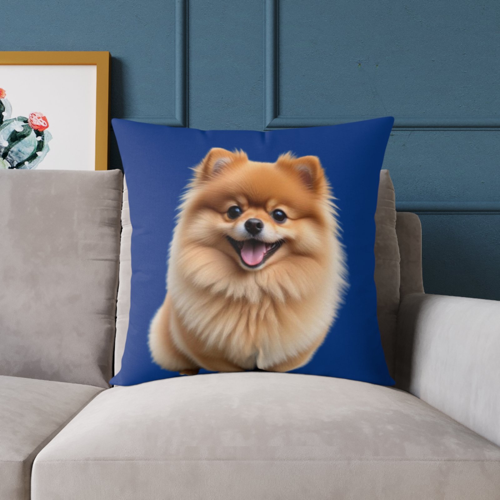 Pomeranian Dog Square Poly Canvas Pillow - Image 15