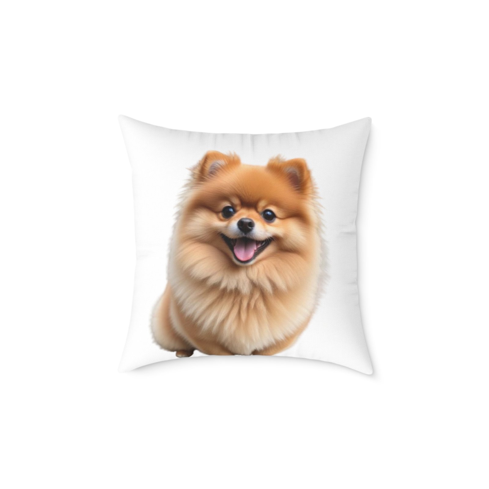 Pomeranian Dog Square Poly Canvas Pillow - Image 9