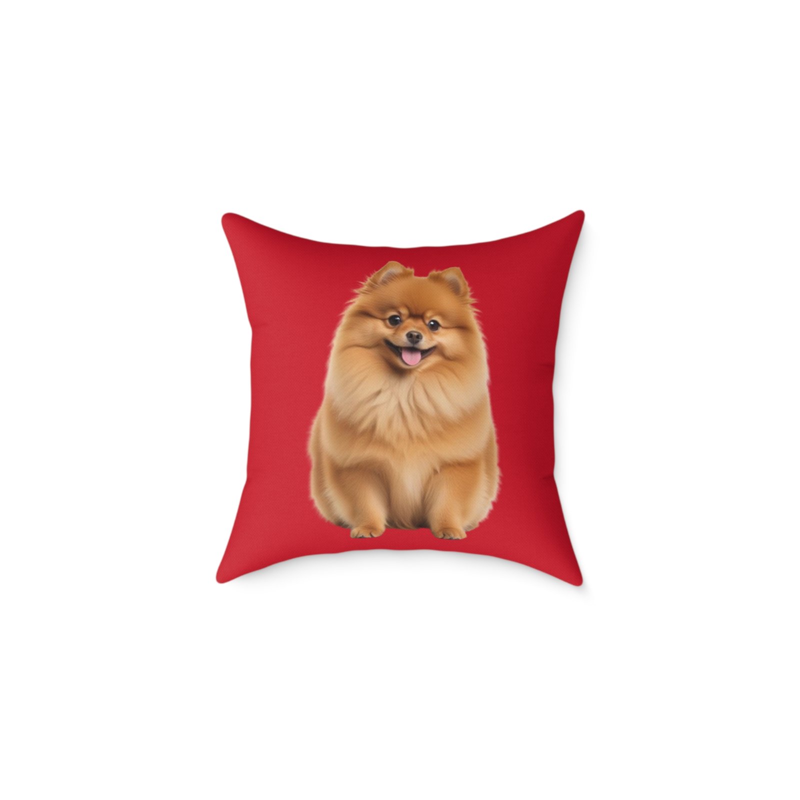 Pomeranian Dog Square Poly Canvas Pillow - Image 5