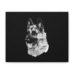 Alsation Dog Canvas Art - 1.25" Stretched Matte Print for Pet Lovers