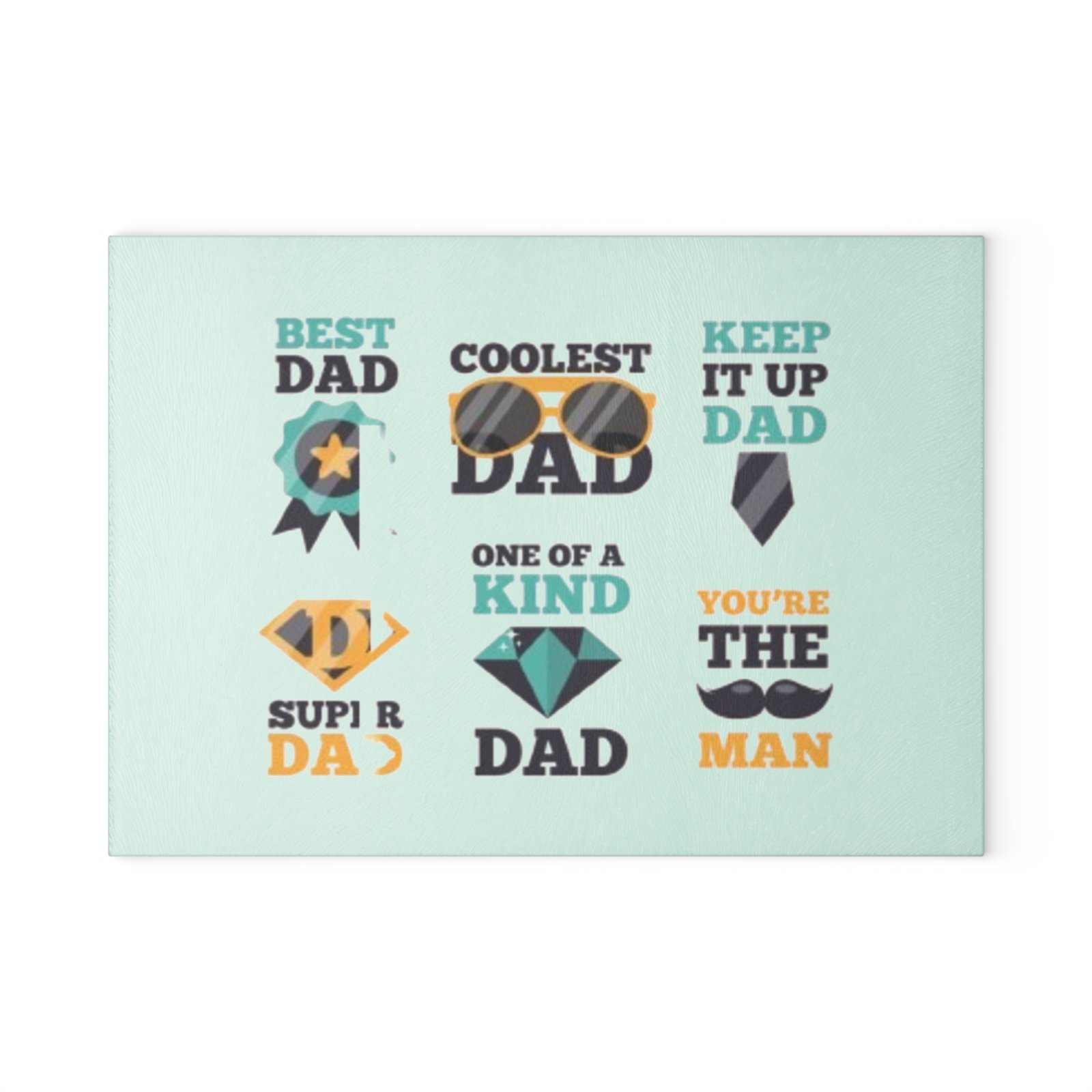 Best Dad Glass Cutting Board - Unique Kitchen Decor, Perfect Gift for Chefs, Home Cooks, and Housewarmings, Ideal for Birthdays or Holidays