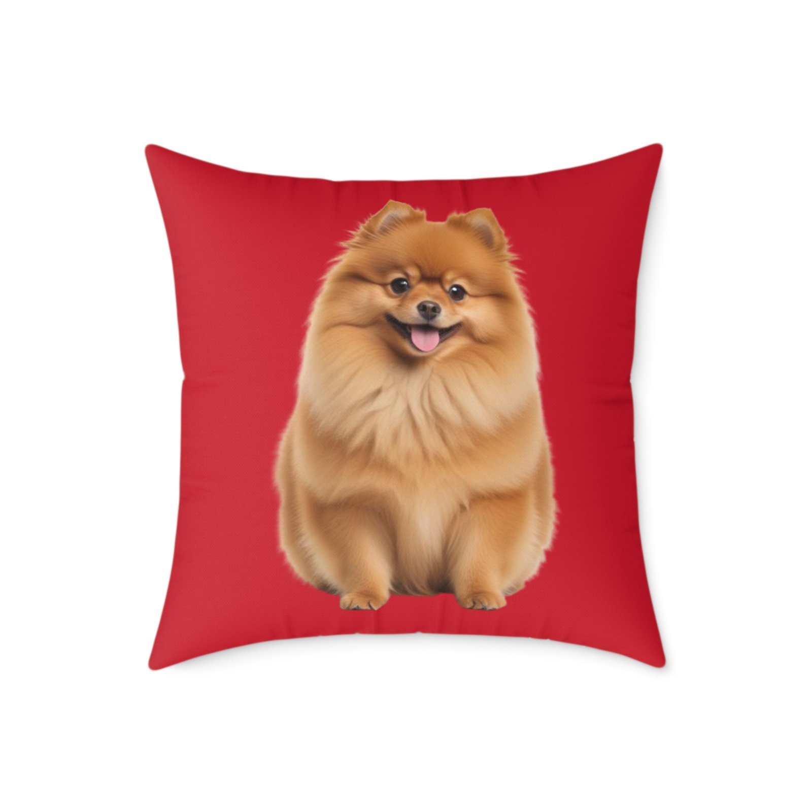 Pomeranian Dog Square Poly Canvas Pillow - Image 13