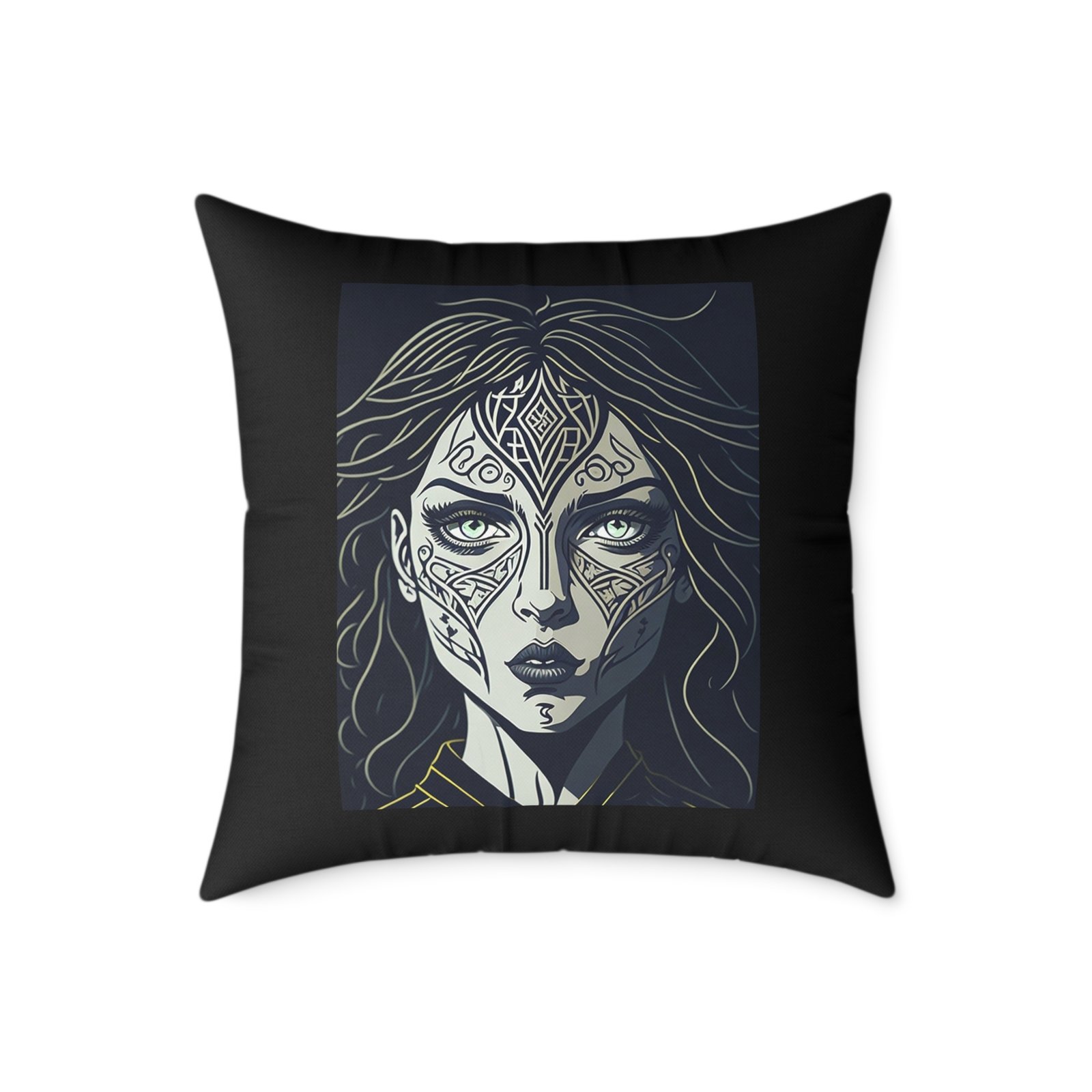 Subdued Print Square Poly Canvas Pillow - Image 13