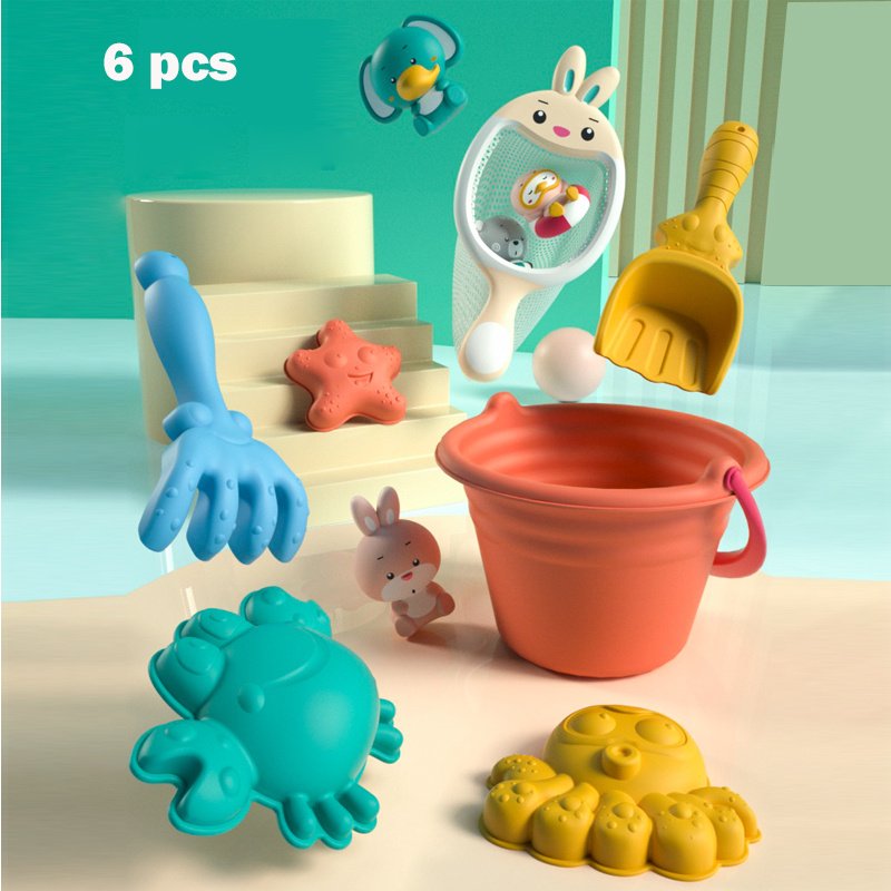 Beach Sand Toys Set with Water Wheel Dump Truck Bucket Shovels Rakes Watering Can Molds Outdoor Tool Kit for Kids Toddlers Boys and Girls - Image 9