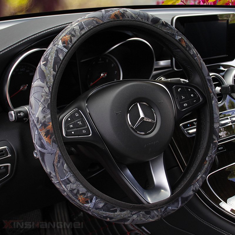 Camouflage Car Steering-wheel Cover Car Styling SBR Lycra Steering Cover Auto Interior Accessories Anti-slip Wheel Protector - Image 9