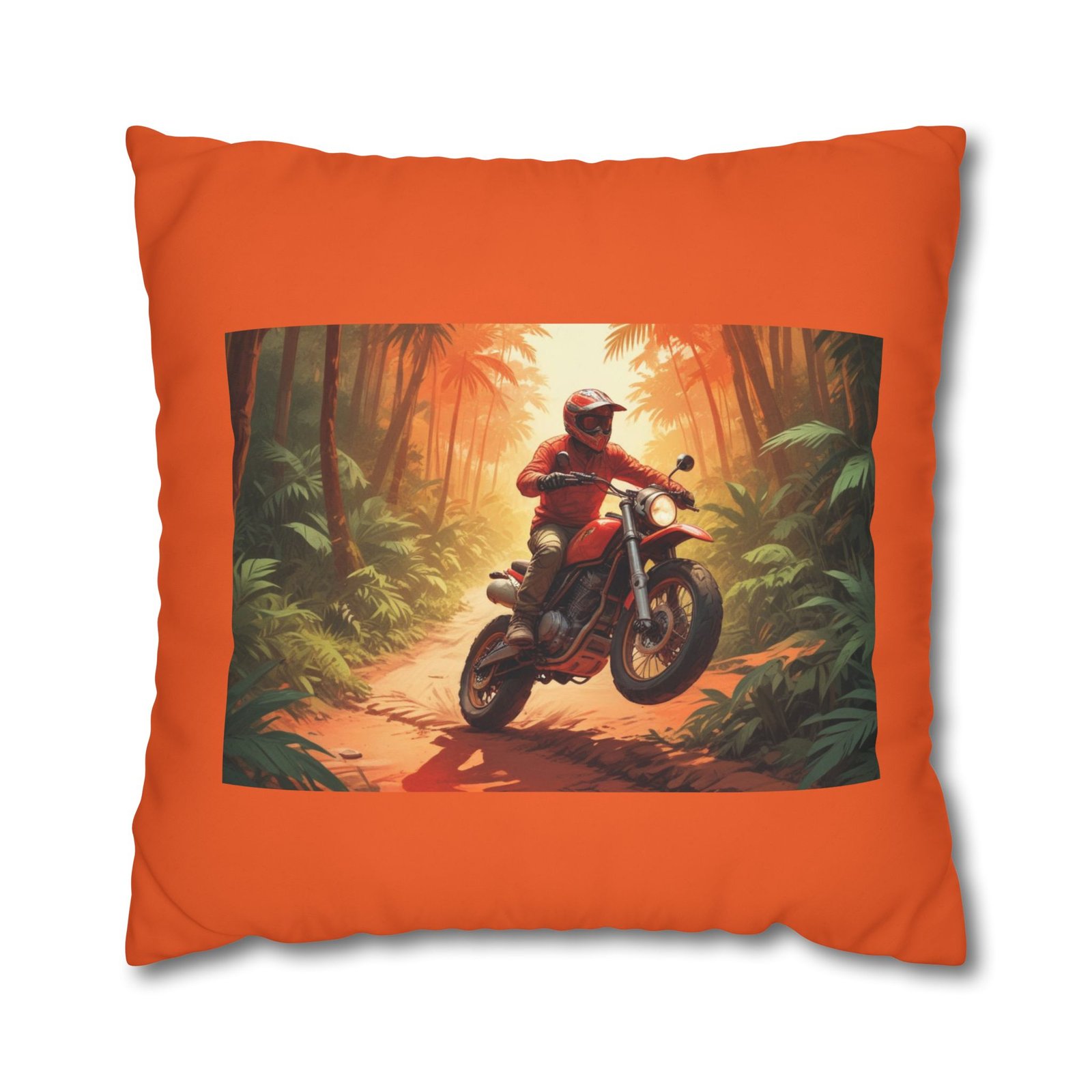 Scrambling Bikes Square Poly Canvas Pillowcase - Image 17