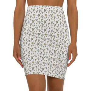 Elegant Floral Mid-Waist Pencil Skirt for Women - Perfect for Work or Casual Outings