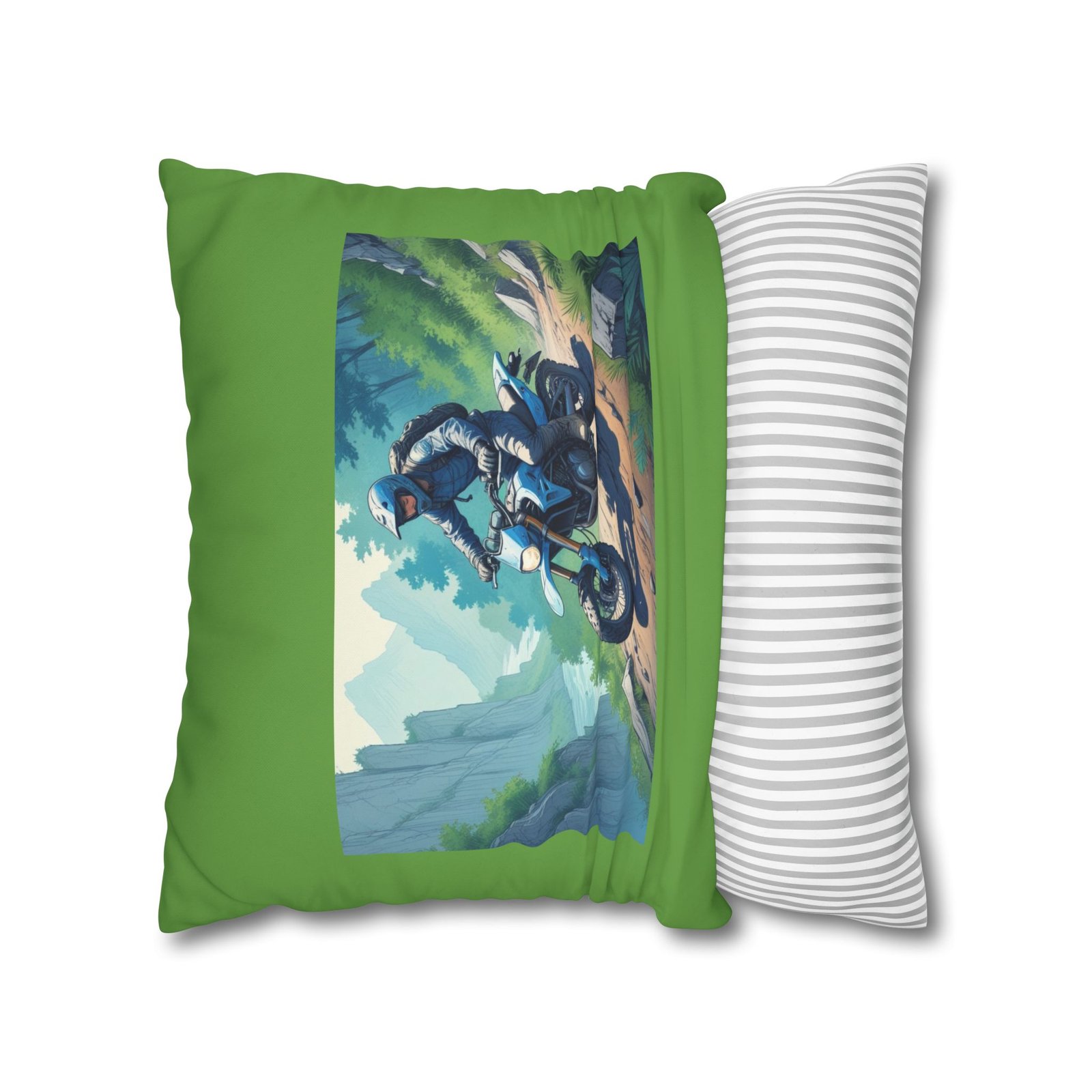 Scrambling Bikes Square Poly Canvas Pillowcase - Image 10