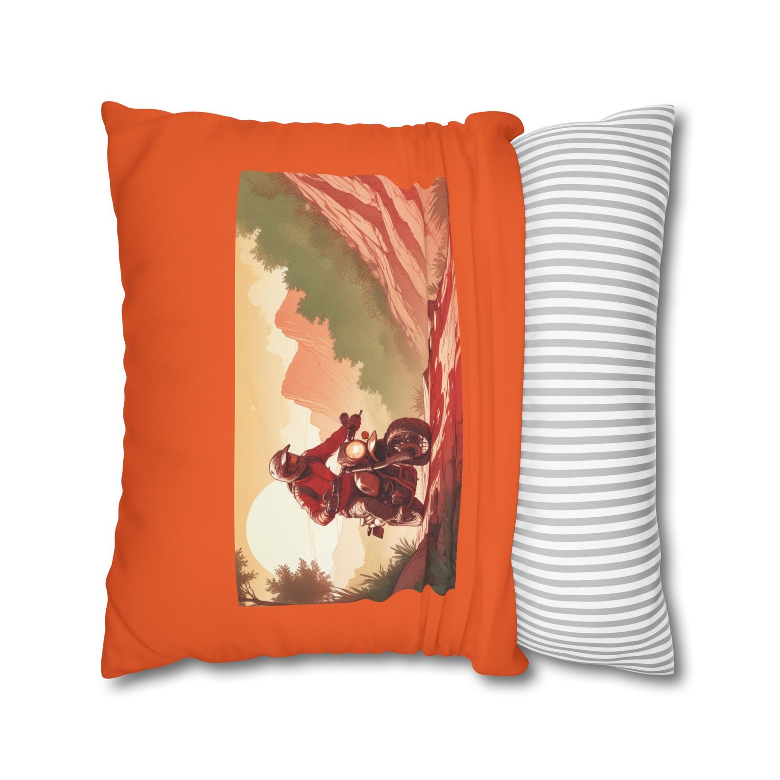 Scrambling Bikes Square Poly Canvas Pillowcase - Image 14